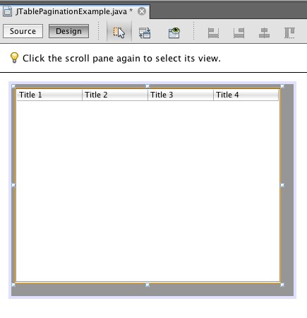 Adding JTable
